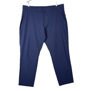 Fabletics Men 40 The Only Pant Deep Navy Classic Fit Corpcore Office Tech Chinos